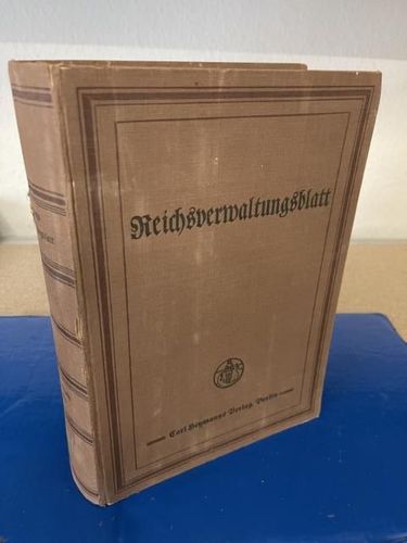 Lammers, H. H.: Reichsverwaltungsblatt - Achtundfünfzigster Band 1937