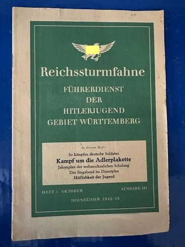 Reichssturmfahne - Führerdienst der Hitlerjugend Gebiet Württemberg