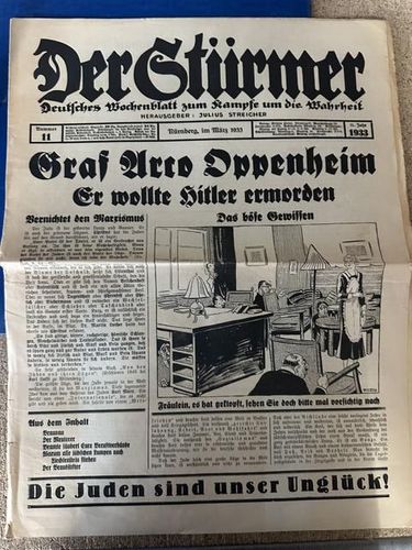 VERKAUFT - VERKAUFT Streicher: Der Stürmer - Deutsches Wochenblatt zum Kampfe um die Wahrheit