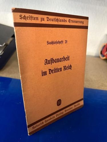 Müller, Dr. Emil: Aufbauarbeit im Dritten Reich