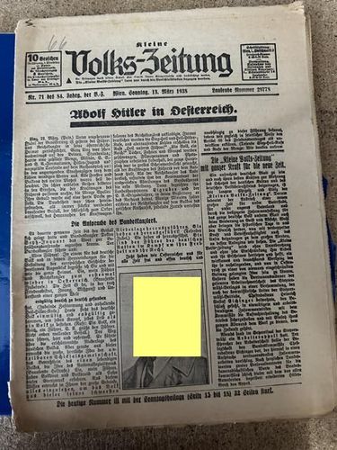Kleine Volks-Zeiktung - Adolf Hitler in Oesterreich